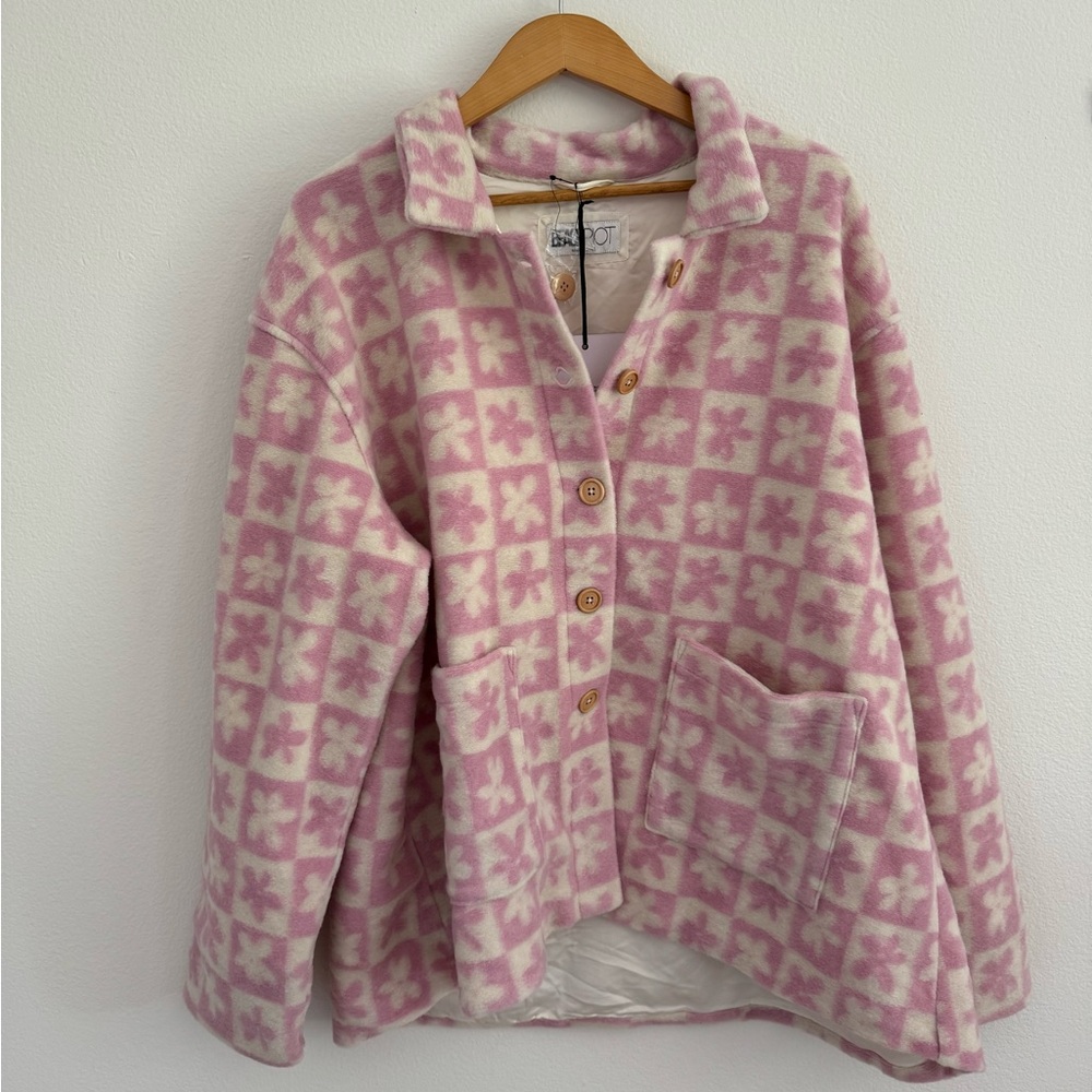Beach Riot Skye Jacket In Mod Flower Check - Picture 3 of 5